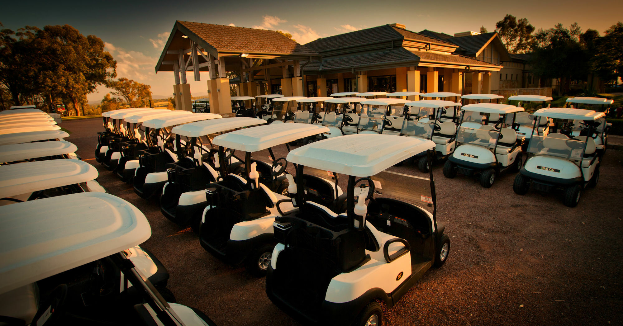 فندق شاتو إيلان آت ذا فينتدج هانتر فالي بوكولبن المظهر الخارجي الصورة Golf carts at a golf course